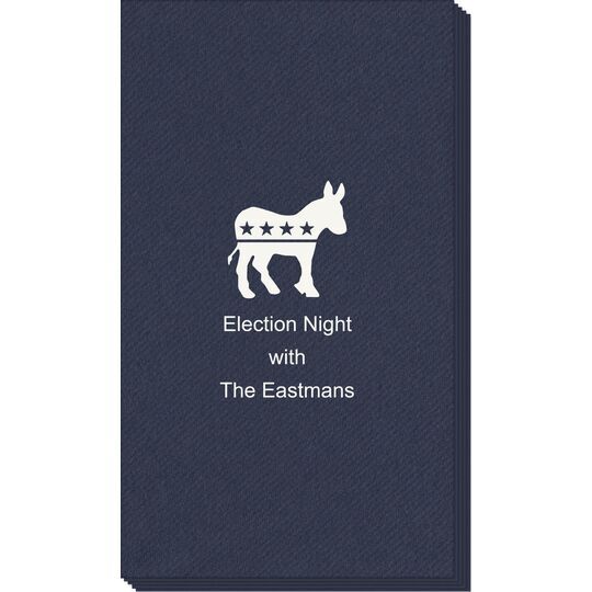 Patriotic Donkey Linen Like Guest Towels
